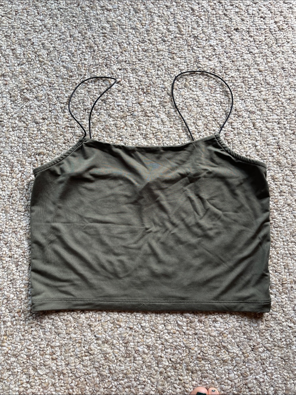 🔹New Listing🔹 Primark Olive Green Spaghetti Strap Crop Top